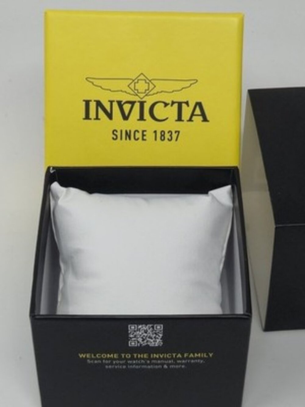 Invicta Watch Box Presentation Case Yellow/Black Empty with Watch Pillow 2x3x3"